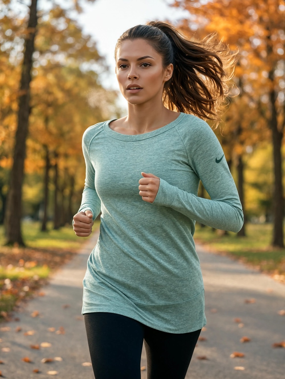NIKE Sage Long-Sleeve Dry-Fit Tunic Training Top